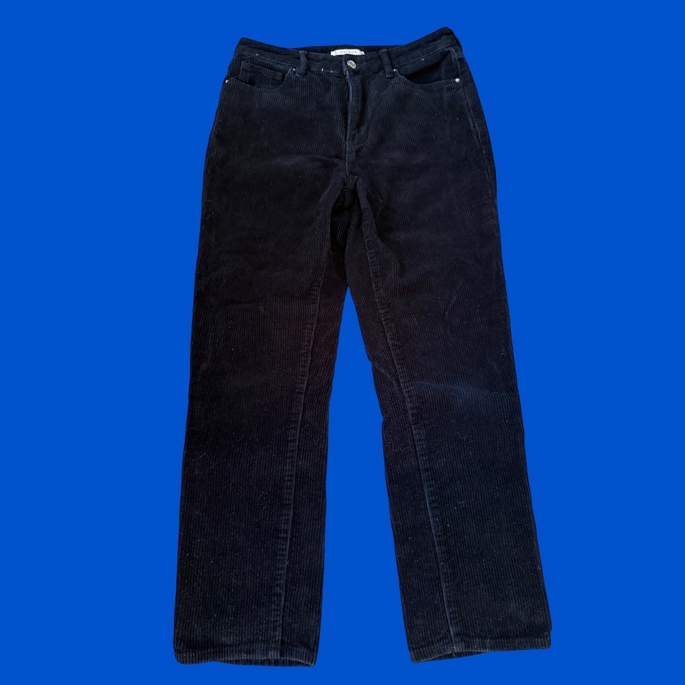 PacSun Black Corduroy Mom Jean High Waisted Straight Leg Pants Dark Academia 27